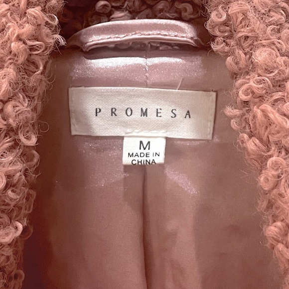 NWOT Teddy Inspired Relaxed Fit Sherpa Jacket in Terracotta Size Medium - Picture 11 of 11